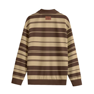 STRIPE UP LOCO Unisex Lapel Collar Sweater