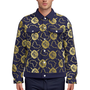 AFRICAN WARRIOR NAVY Unisex Lapel Jacket