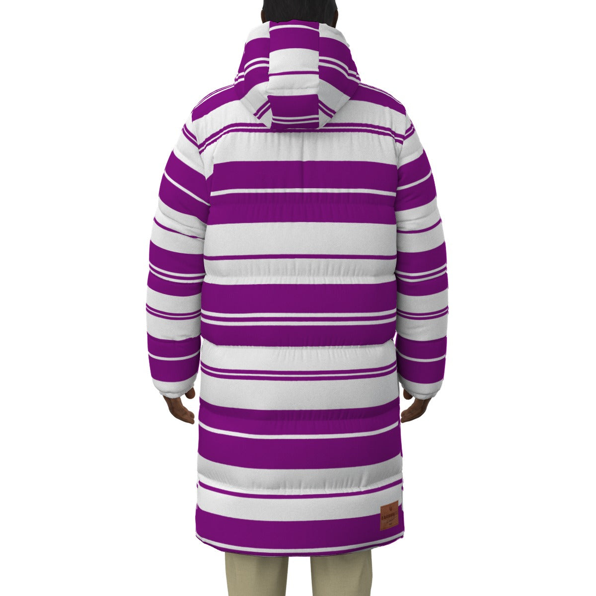 STRIPES GRAPES Unisex Long Down Jacket