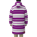 STRIPES GRAPES Unisex Long Down Jacket