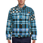 FLEXIN PLAID TRQSE Unisex Lapel Jacket  Cotton