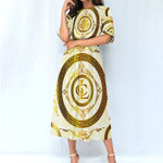 LCC RICH WHT Women's Elastic Waist Dress