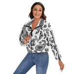 BANDANA PAISLEY WHT Women's Zip Jacket