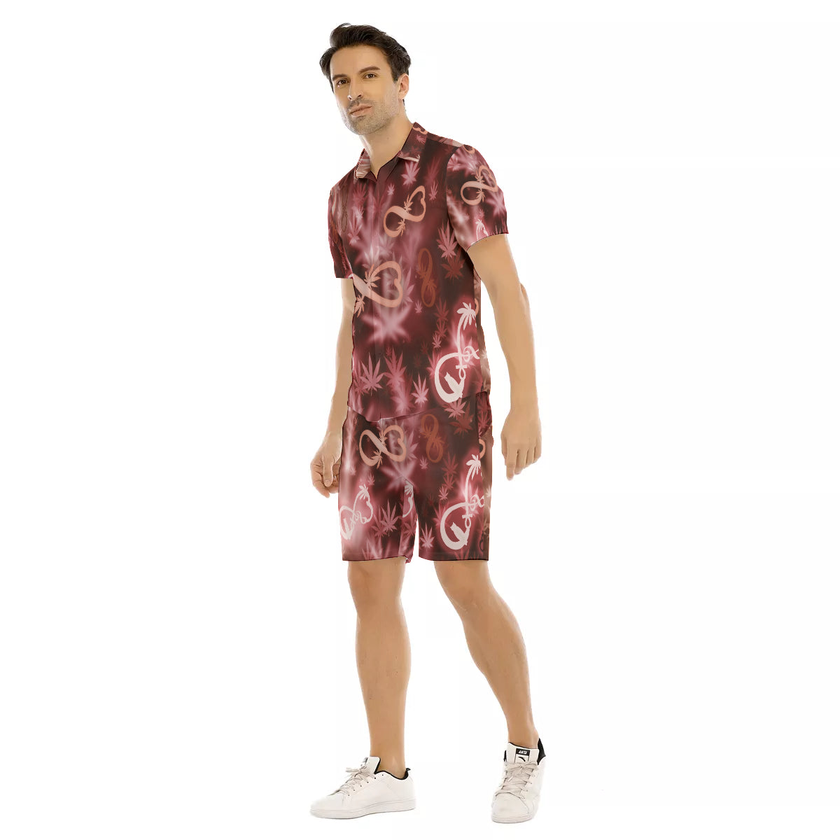 INFINITY RED Men's Short Sleeve Shirt Sets