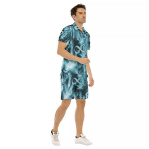 INFINITY BLUE Men's Short Sleeve Shirt Sets