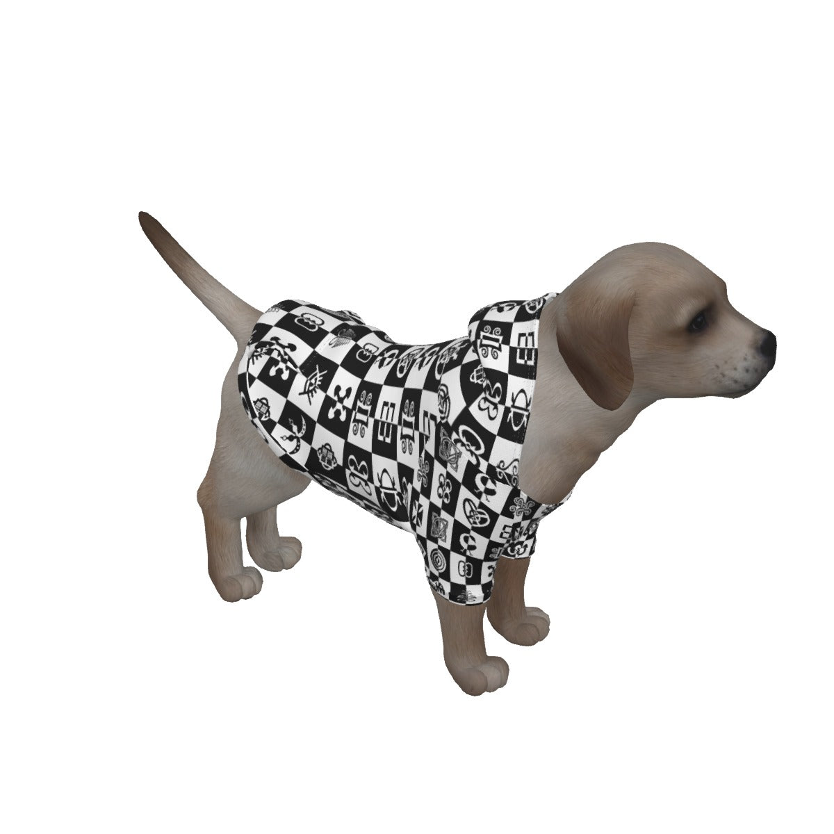 ADINKRA B&W Dog's Pullover Hoodie