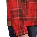 PLAID STYLE RED Unisex Lapel Jacket Cotton
