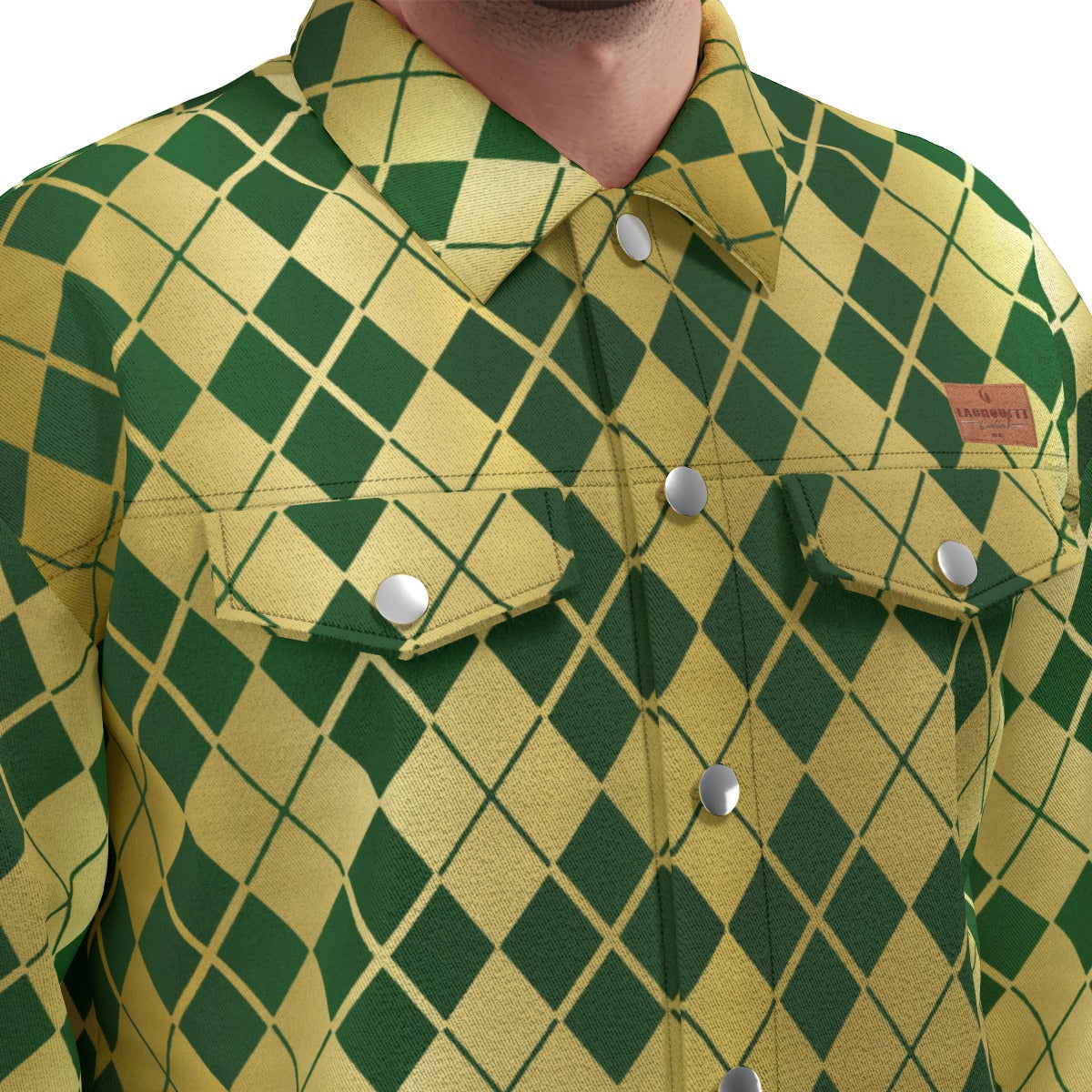 ARLEQUIN GREEN Unisex Lapel Jacket Cotton