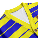 STRIPE UP CRENSHAW Unisex V-neck Cardigan With Button Closure