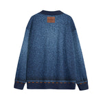 LCC DENIM JEANS Unisex V-neck Cardigan With Button Closure