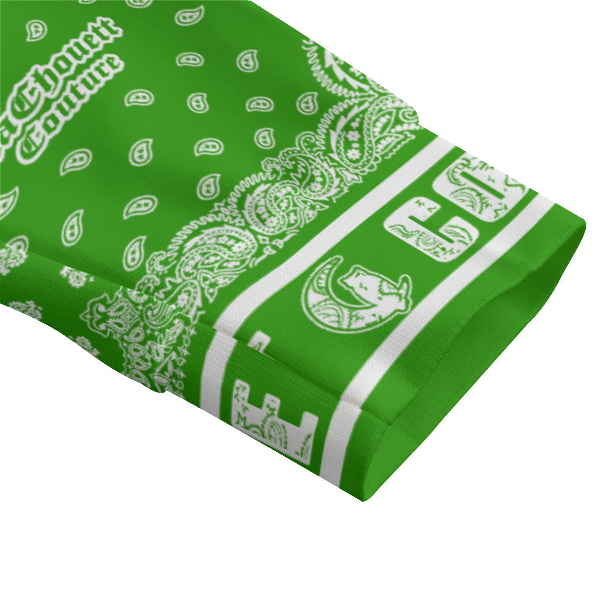 BANDANA MIX GREEN Unisex Lapel Collar Sweater