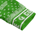 BANDANA MIX GREEN Unisex Lapel Collar Sweater