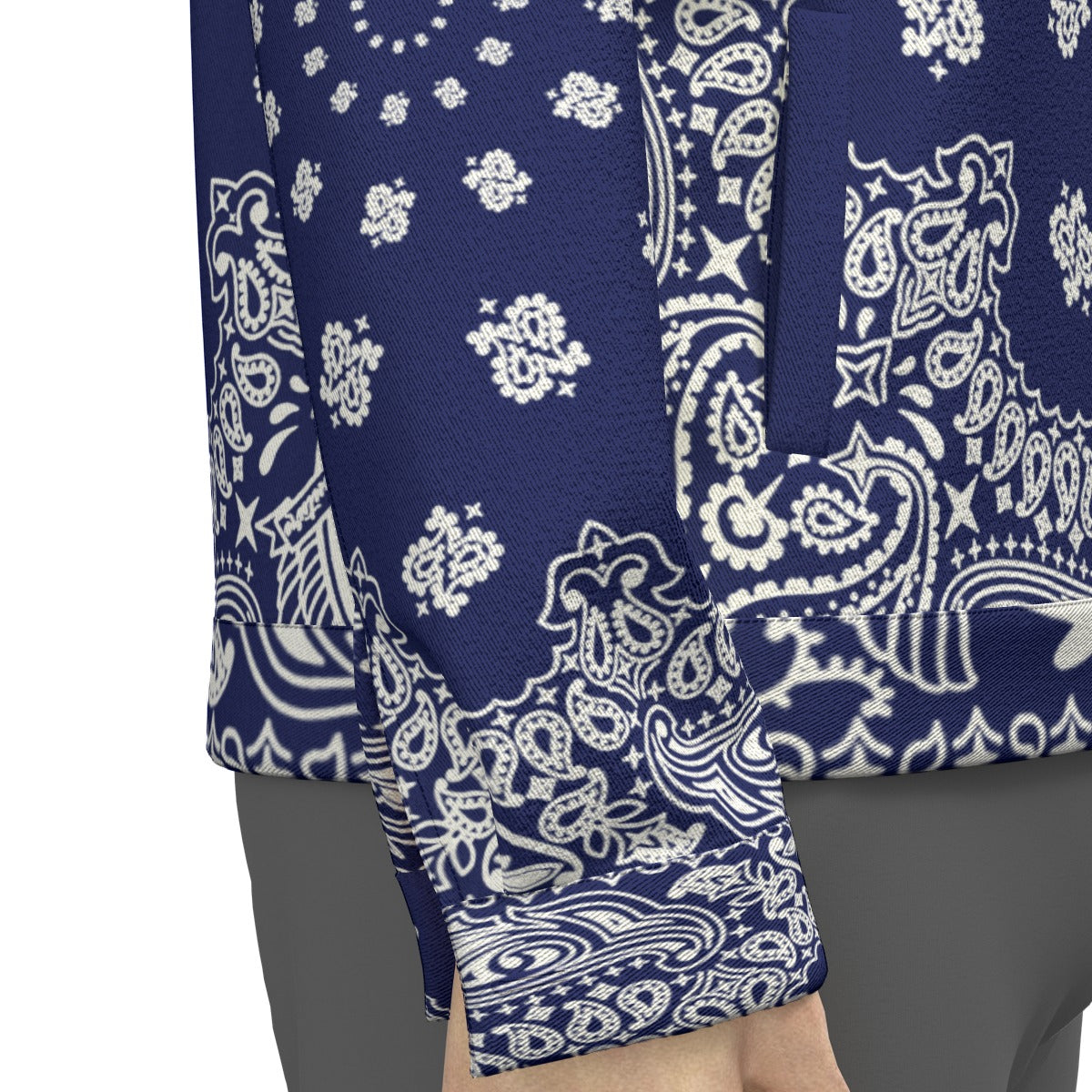 BANDANA NAVY Unisex Lapel Jacket