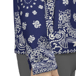 BANDANA NAVY Unisex Lapel Jacket