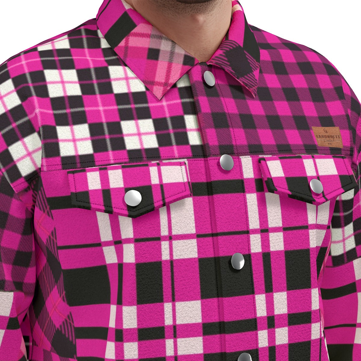 FLEXIN PLAID GRAPES Unisex Lapel Jacket  Cotton