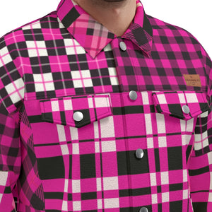 FLEXIN PLAID GRAPES Unisex Lapel Jacket  Cotton