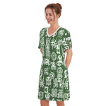 ADINKRA MXGRN Women's Round Neck Dress