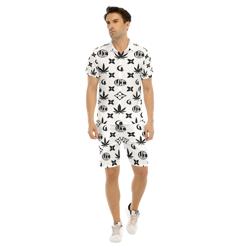 LCC WEEDY WHT Men's Short Sleeve Shirt Sets