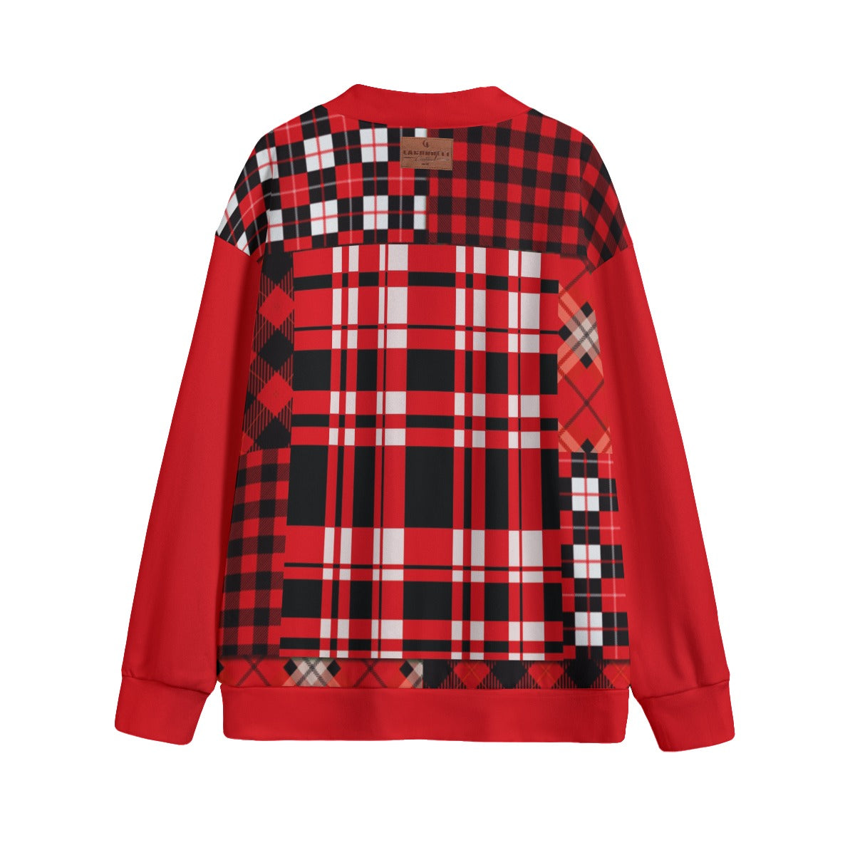 FLEXIN FLANNEL RED Unisex  Cardigan With Button Closure