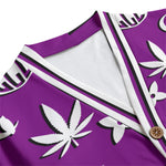 WEEDY LCC GRAPES Unisex V-neck Cardigan With Button Closure