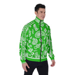 BANDANA PAISLEY GREEN Men's Stand Collar Jacket