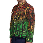 HIEROGLYPH RASTA Unisex Lapel Jacket Cotton