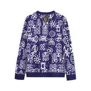 ADINKRA MXBLUE Unisex O-neck Sweatshirt Cotton