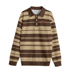 STRIPE UP LOCO Unisex Lapel Collar Sweater