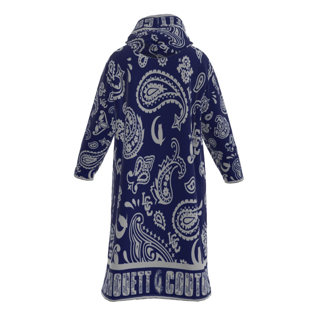BANDANA PAISLEY NAVY Unisex Fleece Zip Up Windbreaker