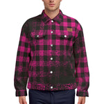 DUSTY PLAID GRPS Unisex Lapel Jacket  Cotton