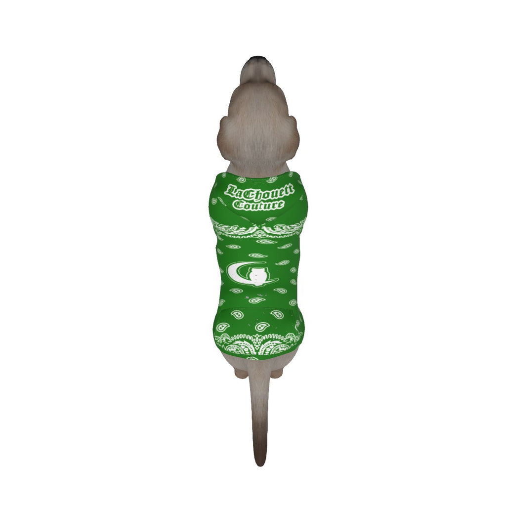 BANDANA GREEN Dog's Pullover Hoodie