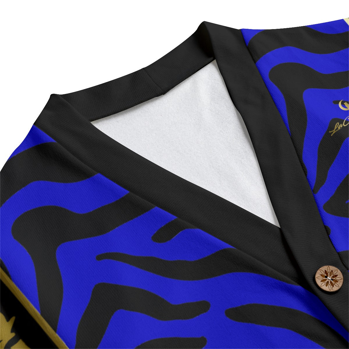 PRIVILEG BLUE Unisex V-neck Cardigan With Button Closure