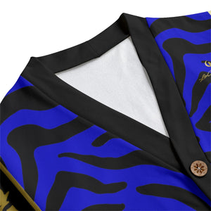 PRIVILEG BLUE Unisex V-neck Cardigan With Button Closure
