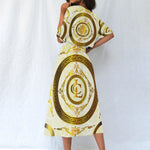 LCC RICH WHT Women's Elastic Waist Dress