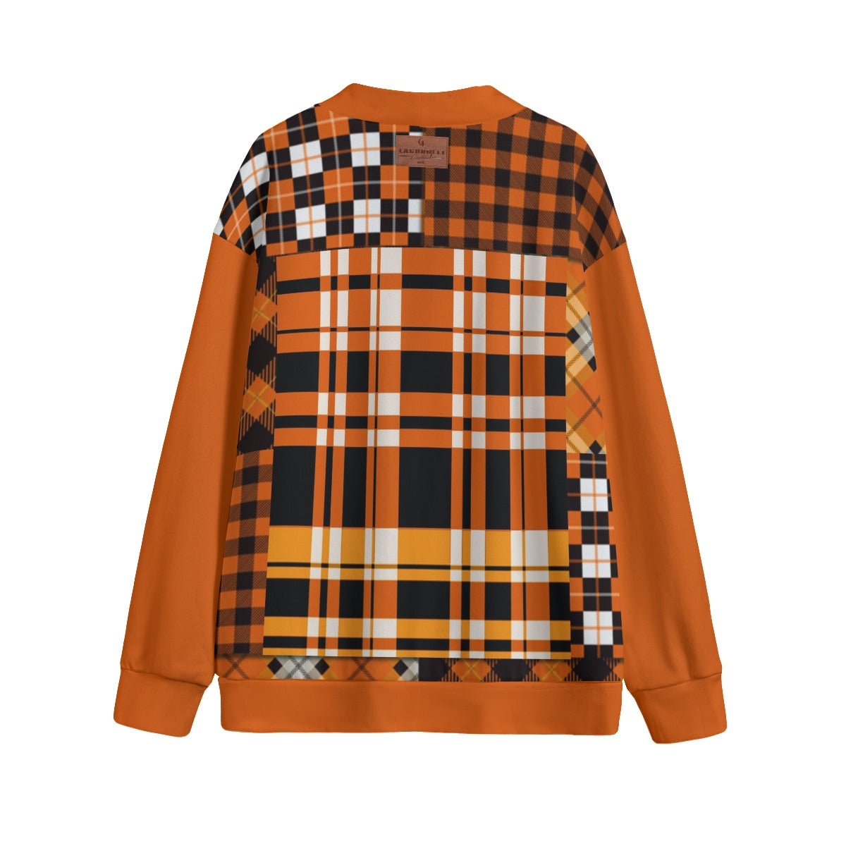 FLEXIN FLANNEL OrangeUnisex Cardigan With Button Closure