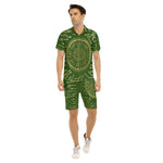 CRYPTO KMT KAKI Men's Short Sleeve Shirt Sets