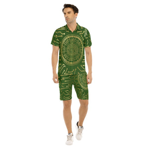 CRYPTO KMT KAKI Men's Short Sleeve Shirt Sets