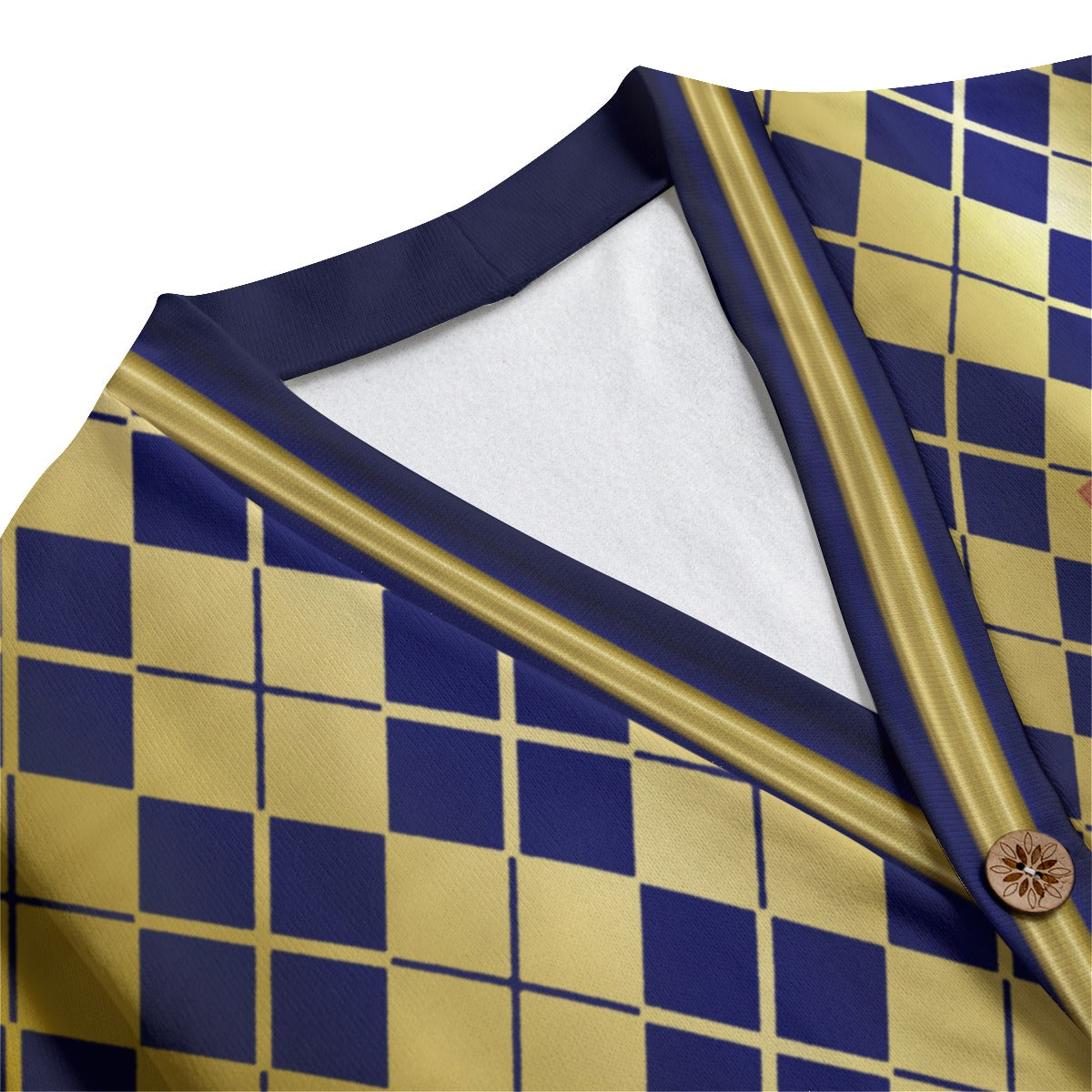 ARLEQUIN BLEU Unisex Cardigan With Button Closure