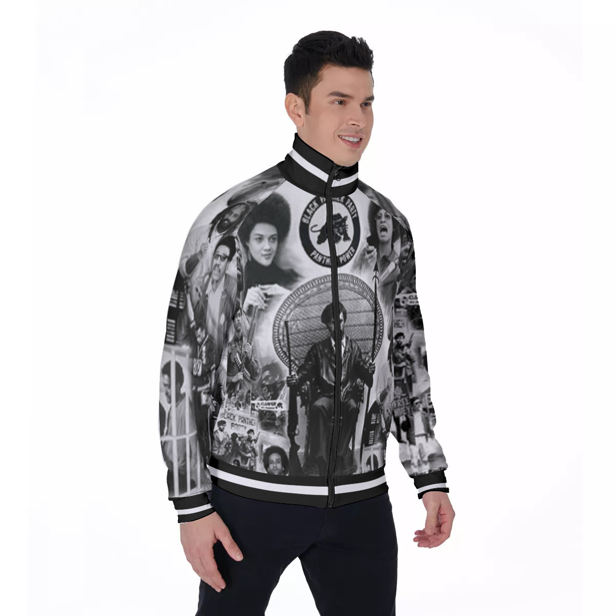 BLACK PANTHER PARTY Men's Stand Collar Jacket