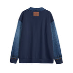 LCC DENIM BLEU NAVY Unisex V-neck Cardigan With Button Closure
