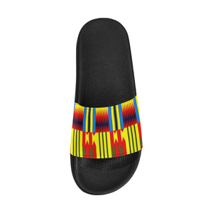 KENTE BLUE Men's Slide Sandals