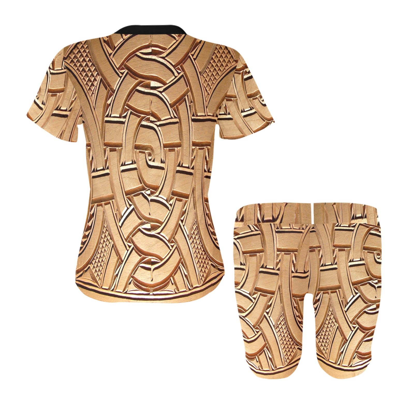 TEMBE ART WOOD Women's Short Yoga Set