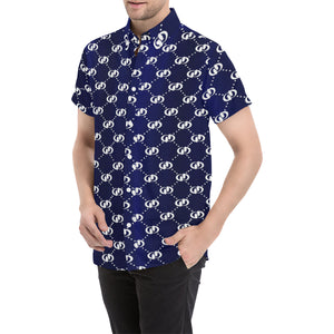 EXCELLENCE BLWHT Men's All Over Print Short Sleeve Shirt