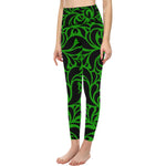 GORGEOUS GREEN All Over Print High-Waisted Leggings