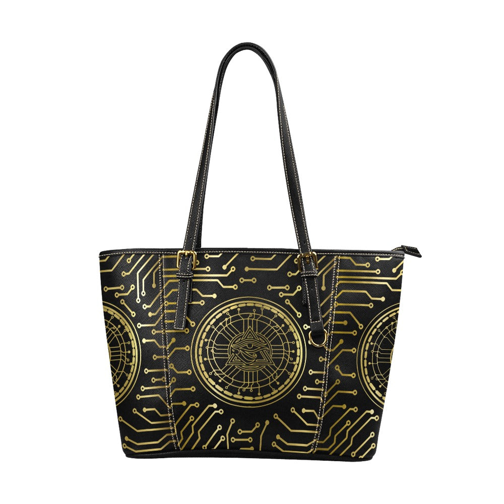 CRYPTO KMT Leather Tote Bag/Large