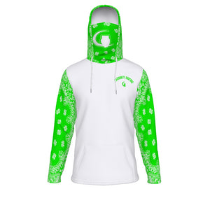 BANDANA GREEN Unisex Pullover Hoodie With Mask
