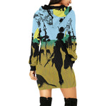 SAFARI NTR WARRIOR All Over Print Hoodie Mini Dress