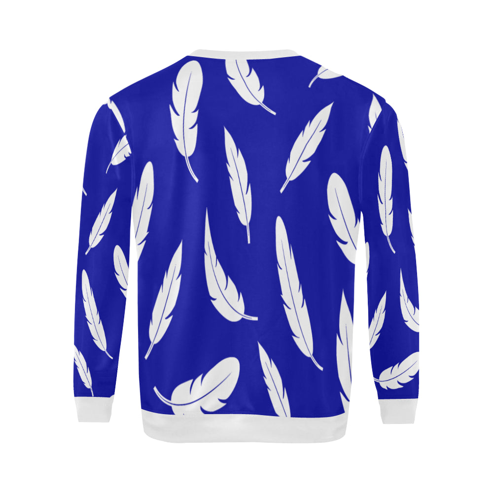 FEATHER BLUE All Over Print Crewneck Sweatshirt for Men