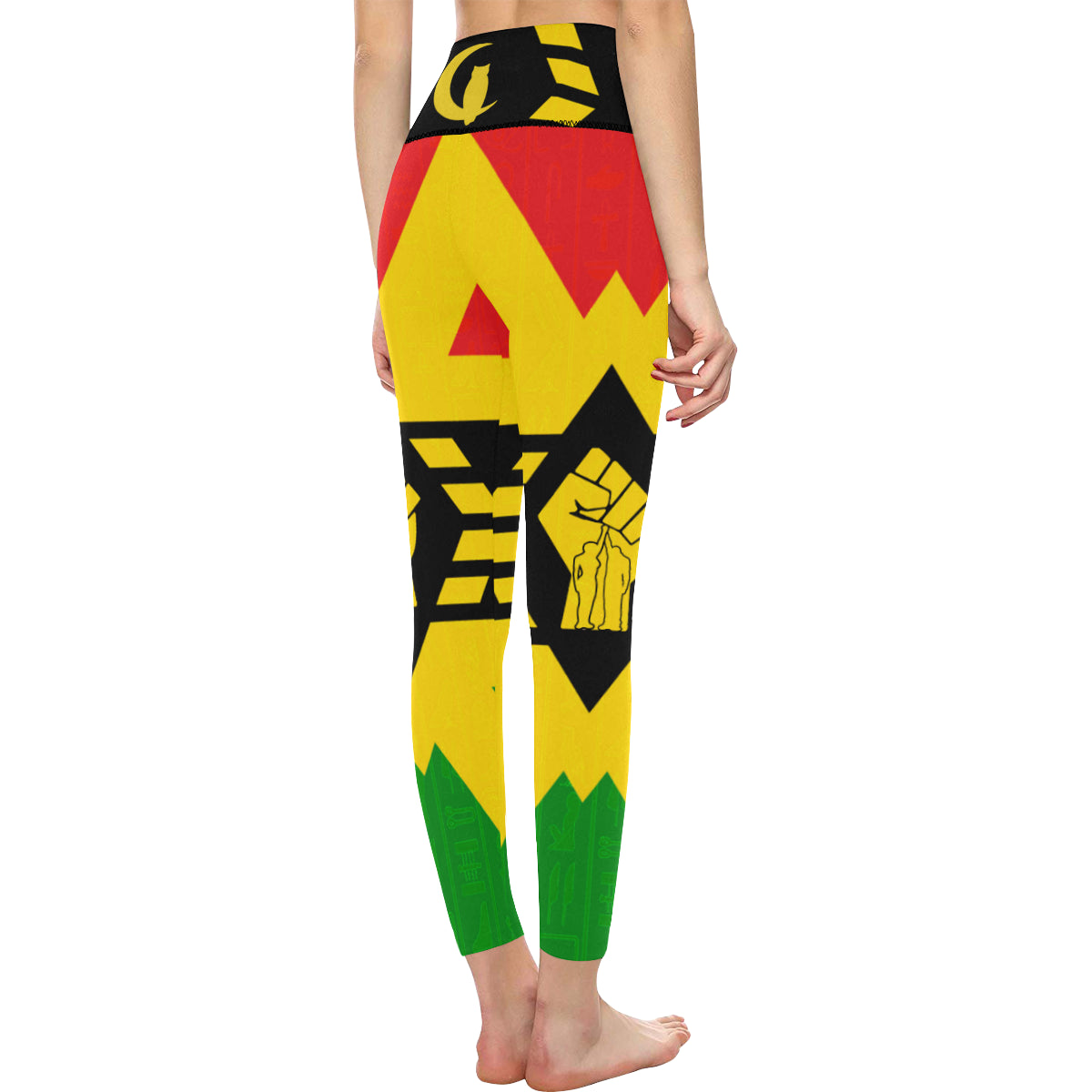 FIST UP RBG All Over Print High-Waisted Leggings