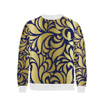 GORGIOUS ROYAL LEAF Men's Rib Cuff Crew Neck Sweatshirt